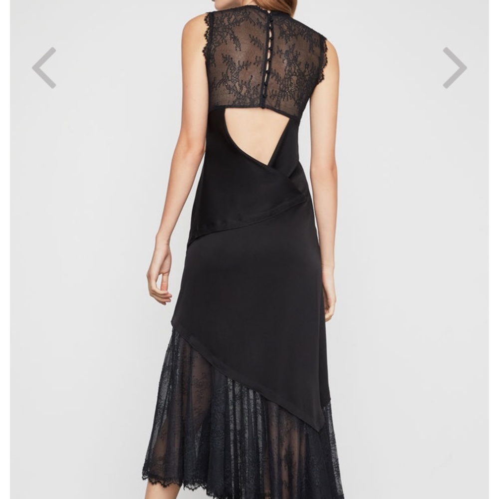 NWT BCBG MAXAZRIA Lace Asymmetrical Cut Out Dress